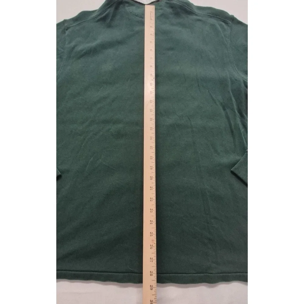Polo Ralph Lauren men's green rugby shirt Yellow Big Pony Logo #2 LS Y2K‎ VTG